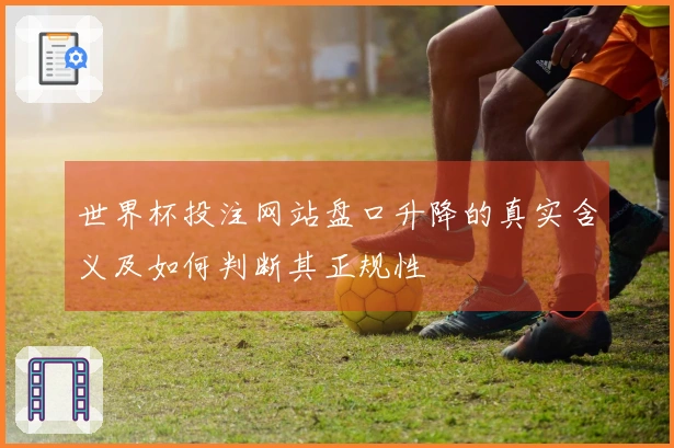 世界杯投注网站盘口升降的真实含义及如何判断其正规性
